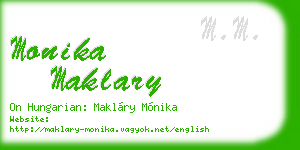 monika maklary business card