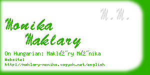 monika maklary business card